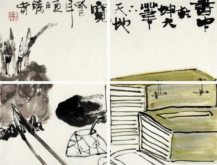 卸売 中国 清時代 水墨画 紙本【 寒 山図 】 肉筆 落款印譜在 384 絵画