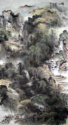 【已售】名家杨春六尺山水画《瑶山高》