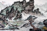 蒲家瑞 四尺山水画《八仙山》 88岁陕西著名老画家