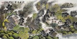 宁良成四尺山水画《山居春浓》