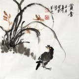 【已售】王宝钦精品小品画《赏香图》(询价)