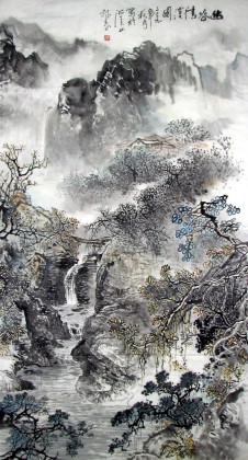 杨春山水画 - 写意山水画 - 99字画网