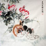 【已售】精品四尺斗方猫趣图