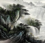 【已售】小八尺聚宝盆山水画《万壑奔流》