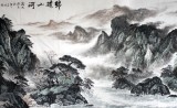 【已售】杨铭昌小八尺山水画《锦绣山河》