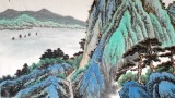 【已售】宁良成四尺金线山水画《壮丽河山》