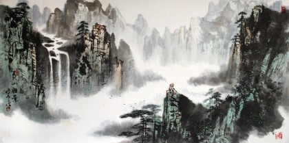 【已售】王凌云三尺书房写意山水画《黄山胜景》