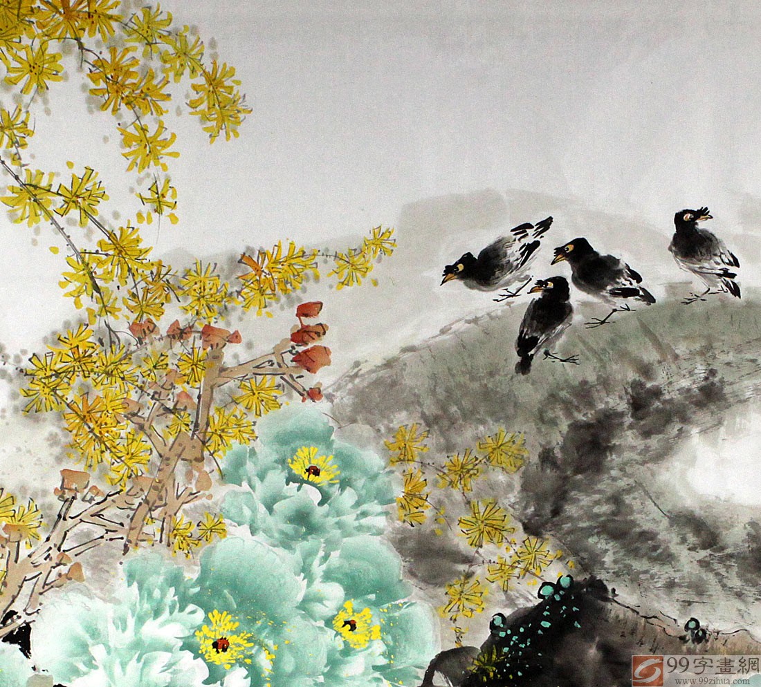 王宝钦花鸟画作品 牡丹画 99字画网