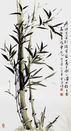 【已售】何华贤三尺国画《高节清风》