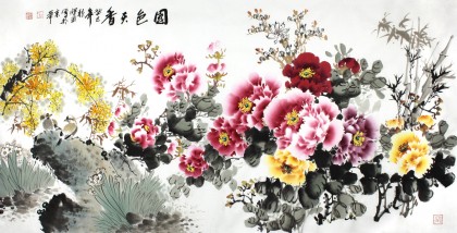 【已售】国家一级美术师王宝钦四尺精品牡丹画《国色天香》(询价)