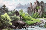 【已售】四尺朝鲜山水画《金刚峡谷》