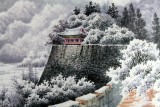 【已售】小八尺朝鲜雪景国画《邺城的冬天》