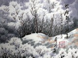 【已售】小八尺朝鲜雪景国画《邺城的冬天》