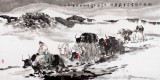 QA中美协会员 画坛名家王向阳四尺牦牛图《朔风吹银雪》