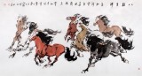 【已售】中美协会员 画坛名家王向阳六尺骏马图《八骏呈祥》(询价)