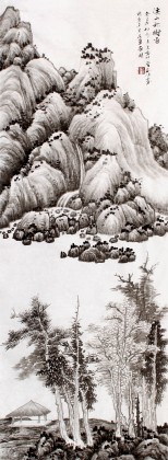 刘洋三尺精品山水画《溪江秋树图》