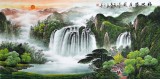 【已售】吴东四尺聚宝盆山水画《福地安居》