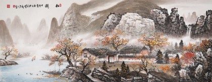 【已售】张慧仁小六尺精品山水画《秋韵》