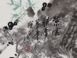 王宝钦 四尺斗方《紫云飘香》当代花鸟牡丹画名家（询价）