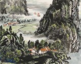 【已售】申凌翔 四尺三开《山在云中走 水在画中流》 广西山水画名家