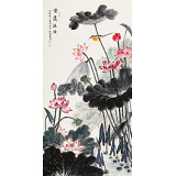 【已售】朱祖义 四尺《香远益清》 中国老子书画院副院长