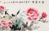 【已售】王宝钦 四尺对开《花开富贵》 当代花鸟牡丹花名家（询价）