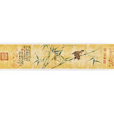 【已售】曲逸之 四尺对开《新竹》 河南省著名花鸟画家