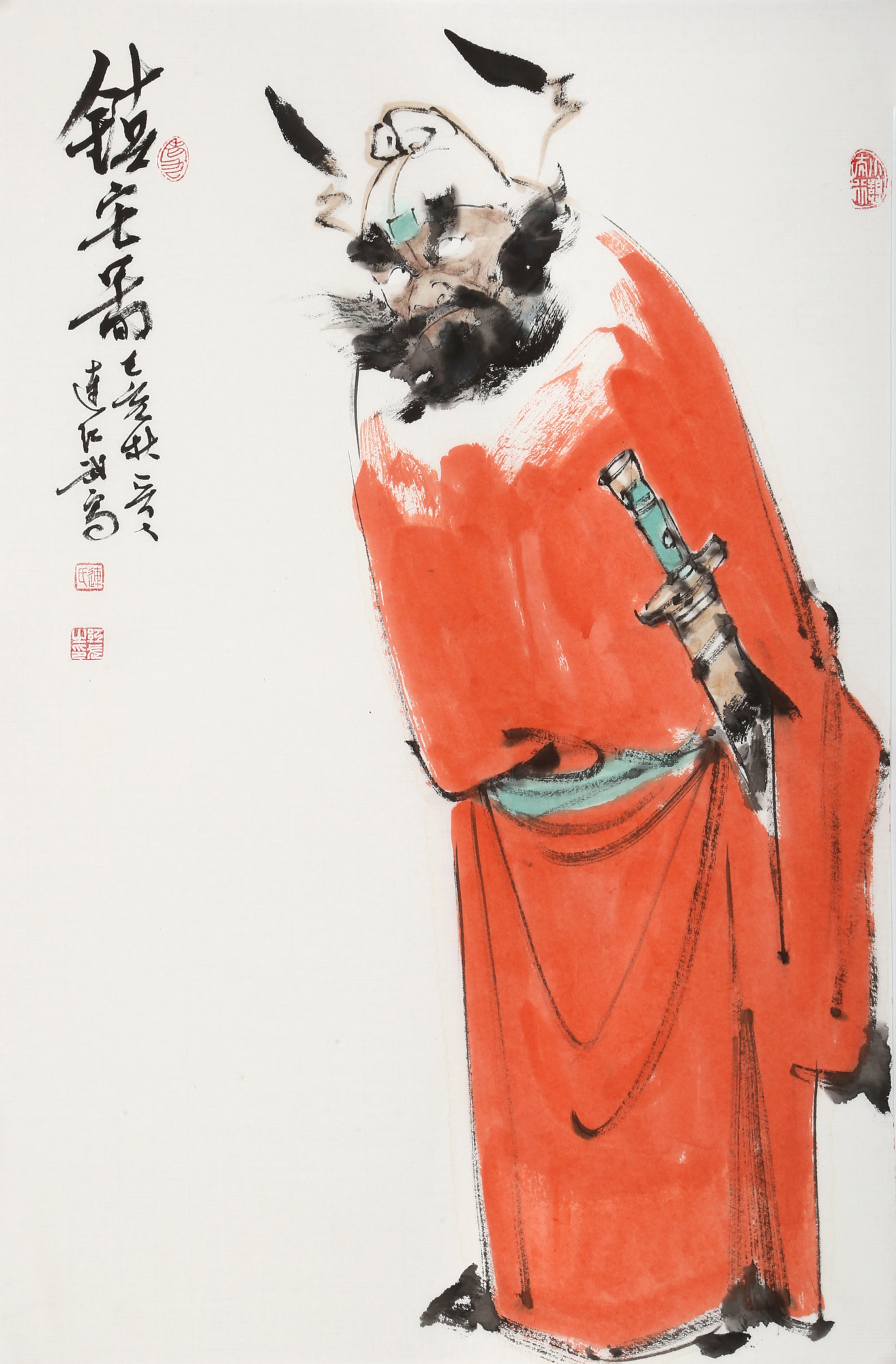 传统水墨 人物画 佛禅高士 500-1000元 四尺横幅 名家专栏: 连红武(1)