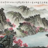 【已售】王友金 小六尺 聚宝盆山水画《桃源幽居》