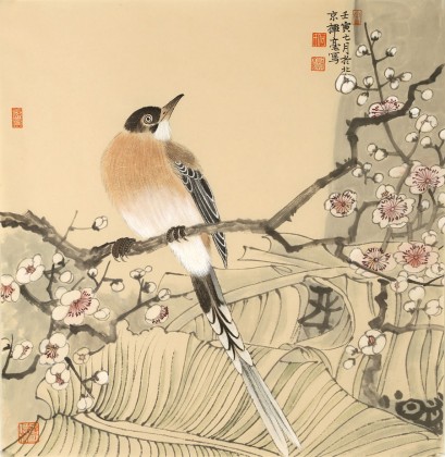 何挥毫 《梅雀图》 中国宋元绘画研究院副院长