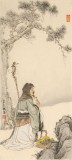 【已售】何挥毫 《采菊东篱下》 中国宋元绘画研究院副院长