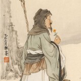 【已售】何挥毫 《采菊东篱下》 中国宋元绘画研究院副院长