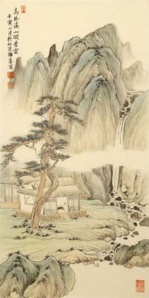 【已售】何挥毫 《高卧溪山闲看云》中国宋元绘画研究院副院长