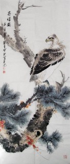 王宝钦精品四尺雄鹰画《高瞻图》